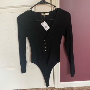 Black Long Sleeved Body Suit